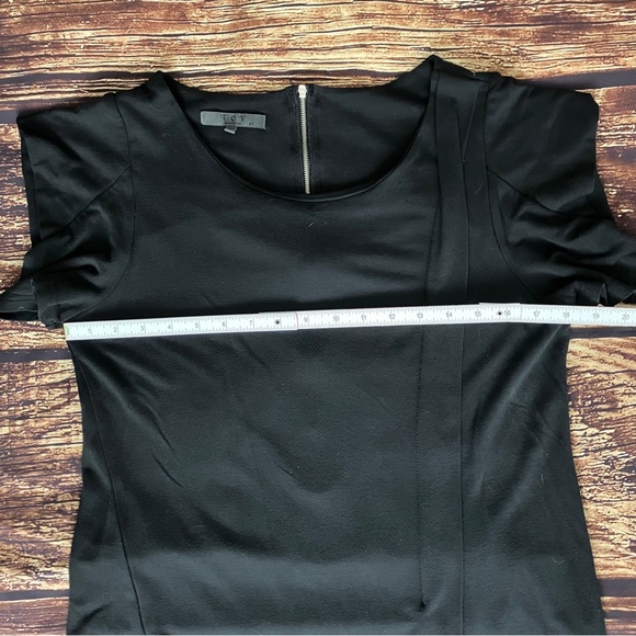 TOV Holy- G inc Short Sleeve  Black Dress Tunic Zipper Up Back Size EUR 40/US 8 - Picture 7 of 14